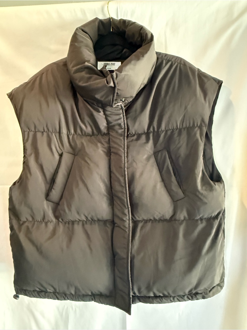 Double Zero Black Quilted Puffer Vest